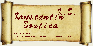 Konstantin Dostica vizit kartica